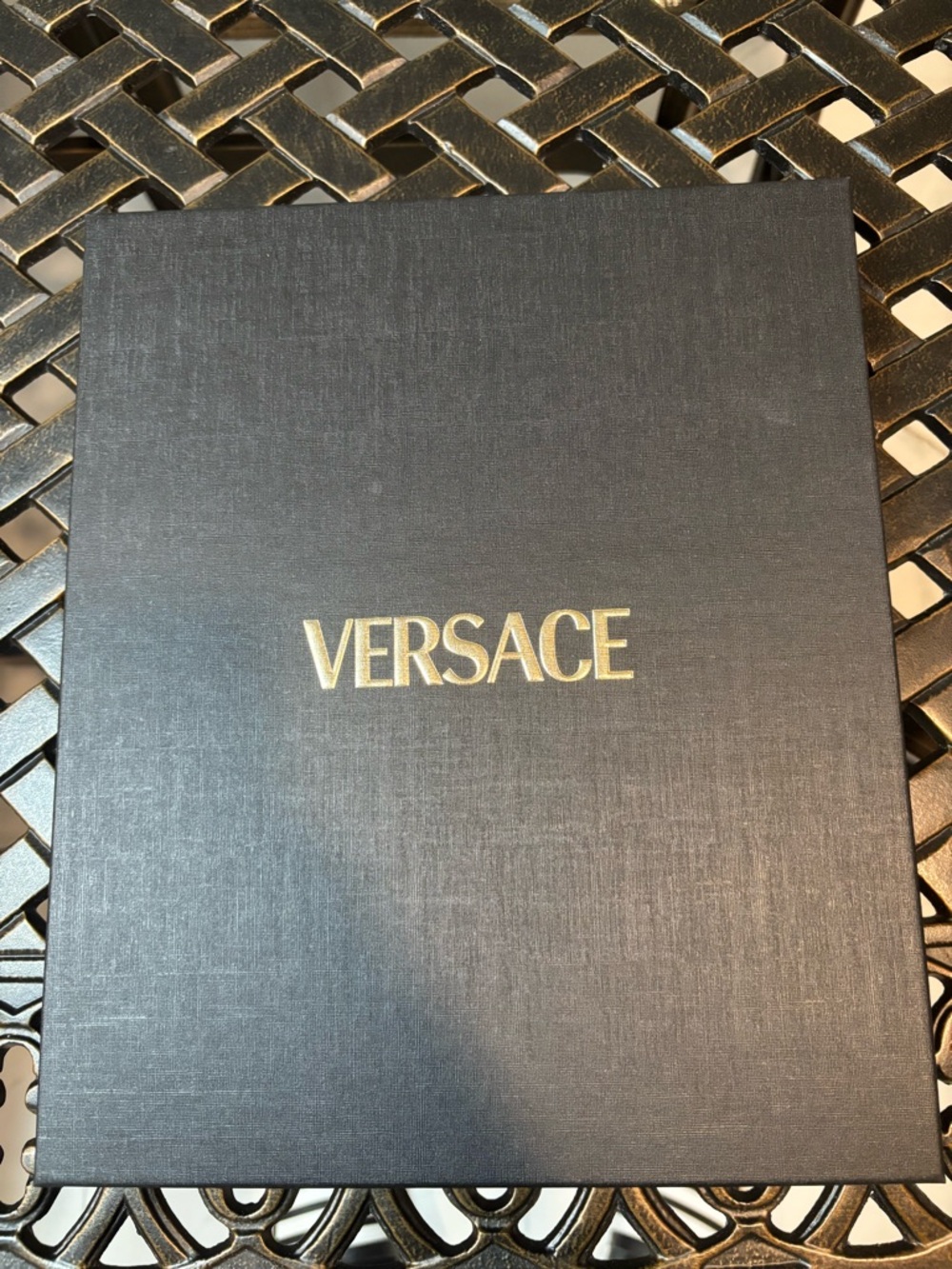 Versace Black Box with Gold Logo